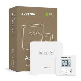 AURATON Aquila SET - Dobowy, bezprzewodowy regulator temperatury ze sterownikiem urządzenia grzewczego (zestaw), (następca modelu 200RT) - Regulatory i termostaty - miniaturka - grafika 1