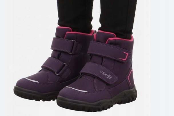 SUPERFIT ŚNIEGOWCE DZIECIĘCE FIOLETOWE NA RZEPY 37 16DA