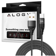 Filtry prywatyzujące - Kabel Alogy przewód USB-A do USB-C Type C 6A 2m Czarny - miniaturka - grafika 1