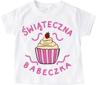 Koszulki dla dziewczynek - Koszulka świąteczna dla dziecka świąteczna babeczka - miniaturka - grafika 1