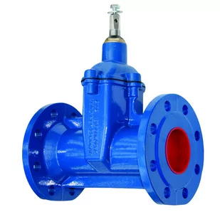 Zasuwa kołnierzowa "długa" ZK2 SZ15 DIN F5 DN150 żeliwo szare GJL, bez kółka- rozmiar kółka: kwadrat 19. - Akcesoria hydrauliczne - miniaturka - grafika 1