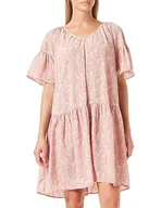 Sukienki - TILDEN Damska szeroka sukienka midi 37230912, różowa wielokolorowa, S, Różowy, wielokolorowy., S - miniaturka - grafika 1