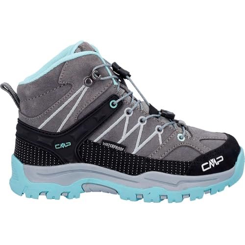 CMP Dziecięce buty trekkingowe Rigel Mid Wp, uniseks, cemento alluminio, 28 EU