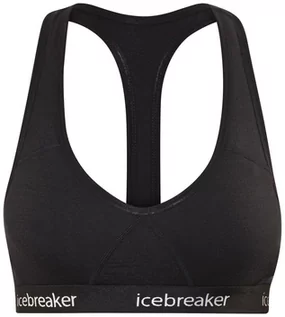 Biustonosze - Icebreaker Damen Funktionsunterwäsche Sprite Racerback Bra, Black, XS, 103020001 - grafika 1