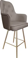 Taborety i hokery - Atos Hoker krzesło barowe SARA podstawa złota Vega26 - miniaturka - grafika 1