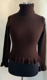 Sweter Piękny Modny Golf PREMIUM POGRZEB POLSKI - Swetry damskie - miniaturka - grafika 1