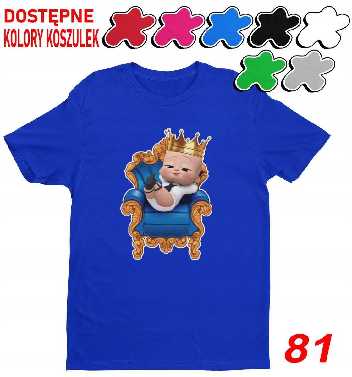Dziecięca Koszulka T-Shir.Z Nadrukiem Duży Wybór Dzieciak Rządzi -M 134-140
