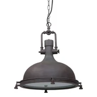 Lampy sufitowe - Steinhauer Lampa wisząca Eliga, możliwość ściemniania, brązowy / rdzawy, salon / jadalnia, metal, industrialny - miniaturka - grafika 1