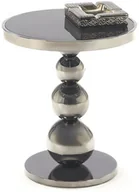 Ławy i stoliki kawowe - Stolik kawowy CARLA 40x40cm czarny/srebrny HALMAR - miniaturka - grafika 1