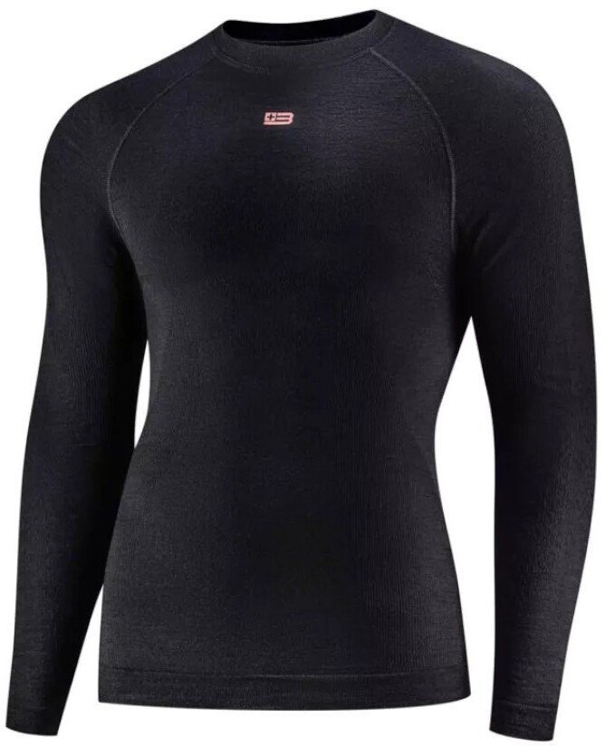 Brubeck Bluza Brubeck LS1733M Merino Wool męska : Kolor - Czarny, Rozmiar - XXL