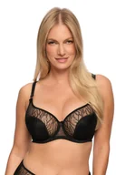 Biustonosze - Biustonosz z koronką Semi-Soft Sabina 1301 półusztywniany czarny 70J - miniaturka - grafika 1