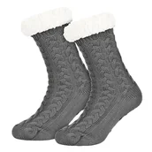 Skarpetki damskie - Grube Cieple Skarpetki Kapcie Domowe Abs Skarpety Damskie Antypoślizgowe - miniaturka - grafika 1