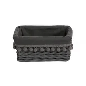 Pozostałe akcesoria do uprawy roślin - Koszyk ciemnoszary z pomponami 24 x 16 x 11 cm ciemnoszary - miniaturka - grafika 1