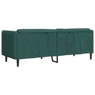 Sofa 3-osobowa, ciemnozielona, tapicerowana tkaniną - Sofy i kanapy - miniaturka - grafika 7