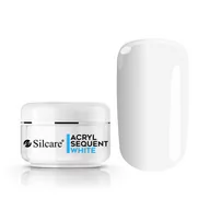 Żele do paznokci - Silcare Akryl Sequent ECO Pro White 36 g - miniaturka - grafika 1