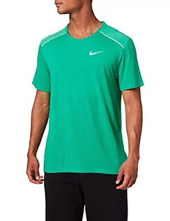 Koszulki męskie - Nike koszulka męska Dri-Fit Breathe Rise 365 Hb Gx z krótkim rękawem Lucid Green/Reflective Silver M BV4692-319 - grafika 1