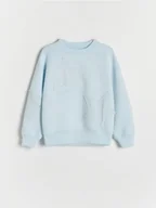 Bluzki dla dziewczynek - Reserved - Bluza w gwiazdki - jasnoniebieski - miniaturka - grafika 1