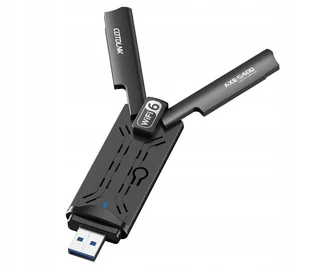 Antena WIFI superszybki adapter AXE5400 czarny - Wtyczki i adaptery - miniaturka - grafika 1