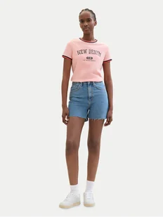 Tom Tailor Denim Szorty jeansowe 1041242 Niebieski Mom Fit - Spodenki damskie - miniaturka - grafika 1