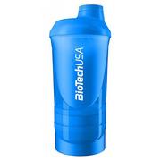 Shakery barmańskie - BioTech USA Shaker Wave, czarny, 600 ml + 200 ml + 150 ml - miniaturka - grafika 1