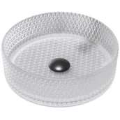 Umywalki - Mexen Aura szklana umywalka nablatowa 39 x 39 cm, szkło matowe - 24013930 - miniaturka - grafika 1