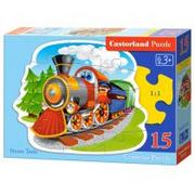 Puzzle - Castorland Puzzle 15 Steam Train - miniaturka - grafika 1