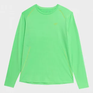 Męski longsleeve do biegania 4F 4FSS23TFLOM103 - zielony - Koszulki sportowe męskie - miniaturka - grafika 1