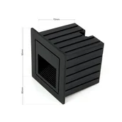 Oprawy, klosze i abażury - ORION Oprawa wpuszczana ścienna LED Loro, czarna, szerokość 8,5 cm, aluminium - miniaturka - grafika 1