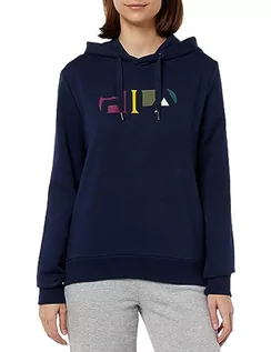 Bluzy damskie - FILA Bornheim damska bluza z kapturem, Black Iris, M - grafika 1