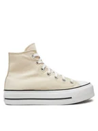 Trampki damskie - Converse Trampki Chuck Taylor All Star Lift Platform HI A08214C Beżowy - miniaturka - grafika 1