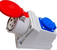 Gniazdka elektryczne - PCE Gn stałe KOMBI 5P 16A 1x230V GSC 16/5 IP44 921840 - miniaturka - grafika 1