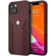 Etui i futerały do telefonów - BMW Etui BMHCP13SRSPPR iPhone 13 mini 5,4" czerwony/red hardcase Leather Curve Perforate - miniaturka - grafika 1