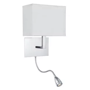 Searchlight Lampa ścienna 6519 z lampką do czytania LED chrom - Lampy ścienne - miniaturka - grafika 1