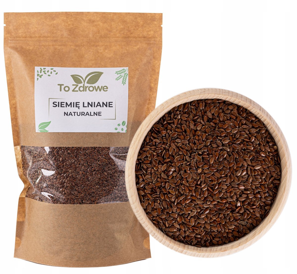 SIEMIĘ LNIANE NATURALNE 500g brązowe ziarno jakość To Zdrowe
