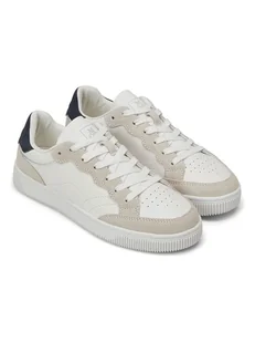 Marc O´Polo Skórzane sneakersy w kolorze biało-granatowym - Trampki damskie - miniaturka - grafika 1