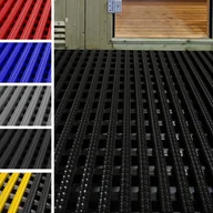 Maty antypoślizgowe - Mata antypoślizgowa Multi-Grip na stanowisko pracy Mata podłogowa PVC antypoślizgowa czarna 60x100 cm - miniaturka - grafika 1