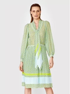Sukienki - Simple Sukienka codzienna SUD005 Zielony Regular Fit - grafika 1