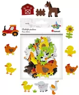 Zabawki kreatywne - Naklejki piankowe zwierzęta gospodarskie mix 20szt - miniaturka - grafika 1