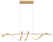 Lampy sufitowe - Serpent - lampa wisząca LED złoty malowany. - miniaturka - grafika 1
