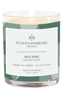 Świece - PLANTES&PARFUMS PROVENCE Świeca zapachowa perfumowana 180g kolekcja Fall/Winter - Golden Wood - Złote Drewno 090207 - grafika 1