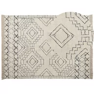 Dywany - Lumarko Dywan bawełniany 160 x 230 cm beżowo-czarny ZEYNE - miniaturka - grafika 1