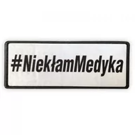 Odzież medyczna - Emblemat Nie Kłam Medyka #Niekłammedyka Odblaskowy Na Rzepie 13 X 5 Cm - miniaturka - grafika 1