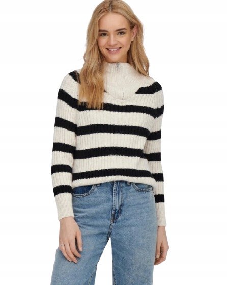 ONLY SWETER DAMSKI W PASKI Z DŁUGIM RĘKAWEM XS 1JQA
