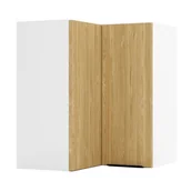 Szafki kuchenne - Kuchenna górna szafka rogowa dąb olejowany R5-C13 - miniaturka - grafika 1