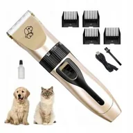 Maszynki i nożyczki dla psów - MASZYNKA DO STRZYŻENIA ZWIERZĄT PSÓW KOTÓW MOCNA BATERIA ZESTAW - miniaturka - grafika 1