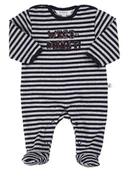 Pajacyki dla niemowląt - Niemowlęcy pajacyk w paski granatowy Kanz r.80 - miniaturka - grafika 1