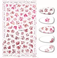 Ozdoby do paznokci - Naklejki Do Zdobienia Paznokci Wzorki Kwiatki F-780 - miniaturka - grafika 1