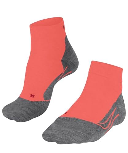 FALKE Kobiety Skarpety do golfa GO2 Short W Sso Bawełna przeciw pęcherzom 1 Para, Pomarańczowy Coral 8017, 41-42