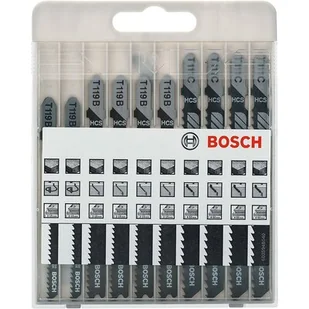 Bosch Zestaw brzeszczotów do wyrzynarek Basic for Wood 10-częściowy T 119 BO T 119 B T 111 C 2607010629 1 zest - Akcesoria do elektronarzędzi - miniaturka - grafika 1