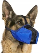 Kagańce dla psów - Kaganiec dla psa L – regulowany, miękki, z siatką, kolor niebieski - miniaturka - grafika 1